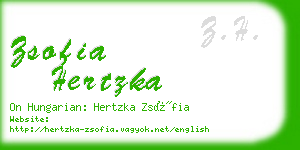 zsofia hertzka business card